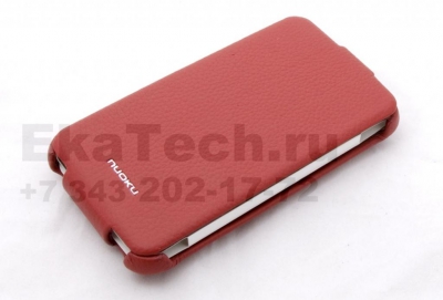Чехол кожаный Nuoku ROYALG10RED для HTC Desire HD красный
