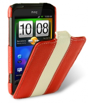 Чехол кожаный Melkco Jacka Type Limited для HTC Incredible S красно-белый