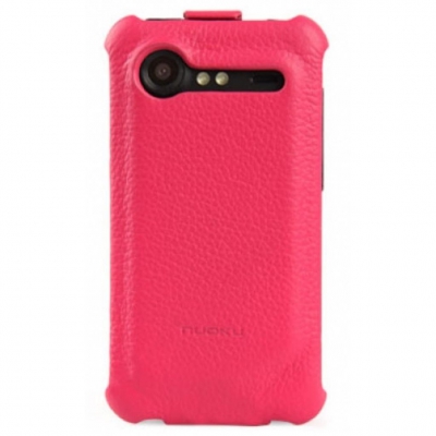 Чехол кожаный Nuoku ROYALG11PNK для HTC Incredible S розовый
