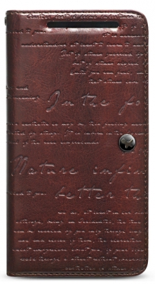 Чехол Zenus Masstige Lettering Diary для HTC One M7 бардовый