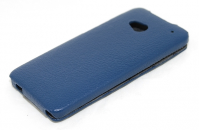 Чехол кожаный Melkco Jacka Type для HTC One M7 синий