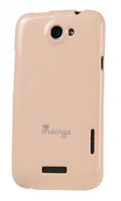 Чехол гелевый Moings для HTC One X персиковый
