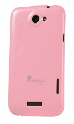 Чехол гелевый Moings для HTC One X розовый