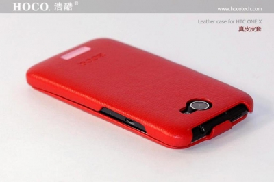 Чехол кожаный HOCO для HTC One X красный