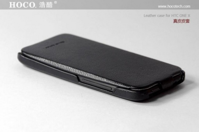 Чехол кожаный HOCO для HTC One X черный