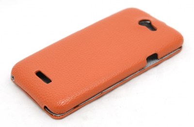 Чехол кожаный Melkco Jacka Type для HTC One X оранжевый