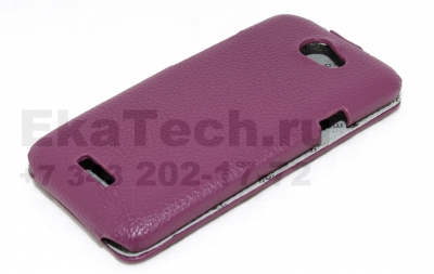 Чехол кожаный Melkco Jacka Type для HTC One X фиолетовый