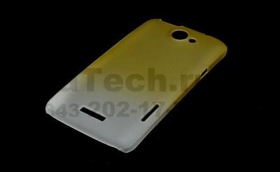Чехол пластиковый JustinCase SoftTouch Gradient Type для HTC One X желтый-белый