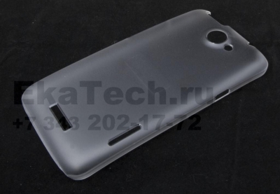Чехол пластиковый JustinCase SoftTouch Gradient Type для HTC One X серый-белый
