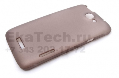 Чехол пластиковый JustinCase SoftTouch Type для HTC One X коричневый