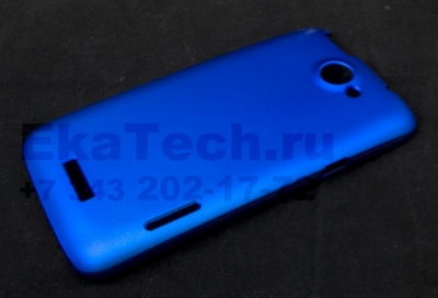 Чехол пластиковый JustinCase SoftTouch Type для HTC One X синий