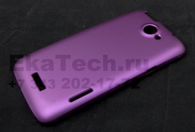Чехол пластиковый JustinCase SoftTouch Type для HTC One X фиолетовый
