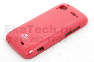 Чехол гелиевый Mercury Jelly для HTC Sensation ярко-розовый