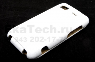 Чехол кожаный Icarer для HTC Sensation белый
