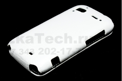Чехол кожаный Melkco Jacka Type для HTC Sensation белый