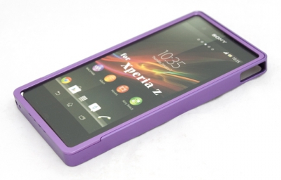 Бампер металлический для Sony Xperia Z фиолетовый