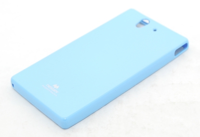 Чехол гелиевый Mercury Jelly для Sony Xperia Z голубой