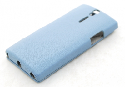 Чехол кожаный Melkco Jacka Type для Sony Xperia S LT26i голубой