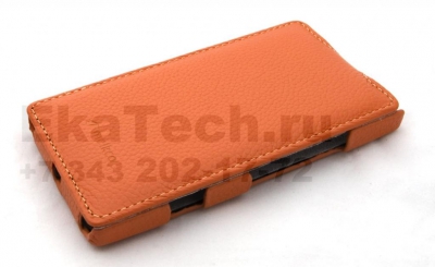 Чехол кожаный Melkco Jacka Type для Sony Xperia S LT26i оранжевый