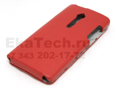 Чехол кожаный Melkco Jacka Type для Sony Xperia Ion LT28i красный