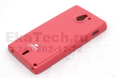 Чехол гелиевый Mercury Jelly для Sony Xperia Sola ярко-розовый