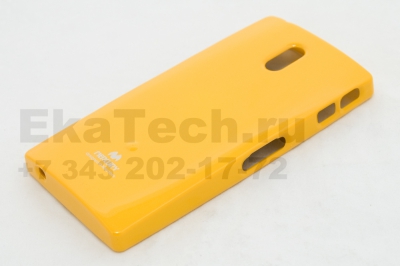 Чехол гелиевый Mercury Jelly для Sony Xperia P желтый