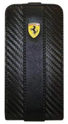 Чехол кожаный Ferrari Challenge FEFLIP4C для Apple iPhone 4