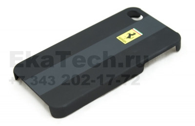 Чехол пластиковый Ferrari Rubber FERU5GBL для Apple iPhone 5 черный