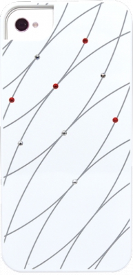 Чехол пластиковый iCover Swarovski New Design для Apple iPhone 5 белый IP5-SW12-W