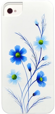 Чехол пластиковый iCover Wild Flower для Apple iPhone 5 голубой IP5-HP