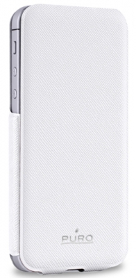 Чехол эко-кожа PURO Ultra Slim для Apple iPhone 5 белый