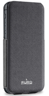 Чехол эко-кожа PURO Ultra Slim для Apple iPhone 5 черный