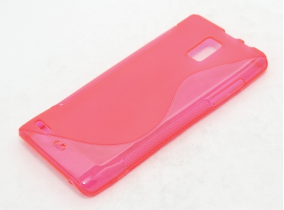 Чехол гелевый для Huawei Ascend P1 U9200 розовый