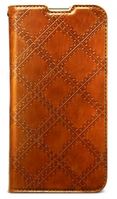 Чехол кожаный Zenus Prestige Italian Vintage Quilt Diary для LG Optimus G Pro E988 коричневый