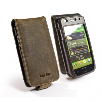 Чехол кожаный Tuff-Luv для Samsung Galaxy S i9000 витаж коричневый