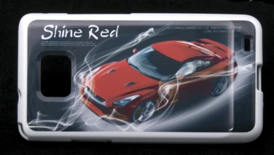 Чехол гелиевый Eco Skin для Samsung Galaxy SII I9100 Red car белый