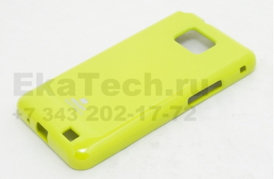 Чехол гелиевый Mercury Jelly для Samsung Galaxy SII I9100 зеленый