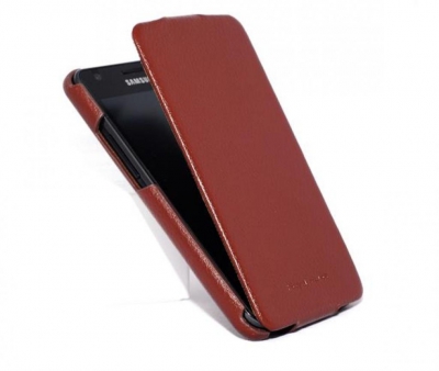 Чехол кожаный HOCO для Samsung Galaxy S II I9100 коричневый