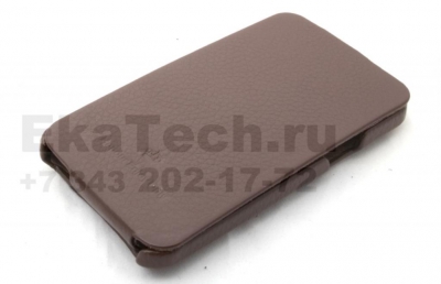 Чехол кожаный Icarer для Samsung Galaxy SII I9100 коричневый