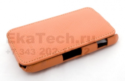 Чехол кожаный Melkco Jacka Type для Samsung Galaxy Ace S5830 оранжевый
