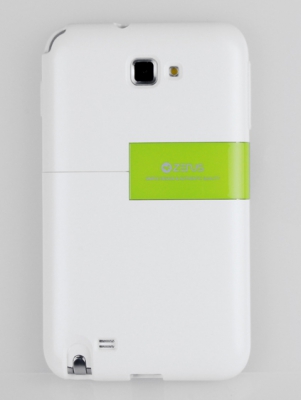 Чехол Zenus Capsule Slide Jacket для Samsung Galaxy Note N7000 белый-лаймовый