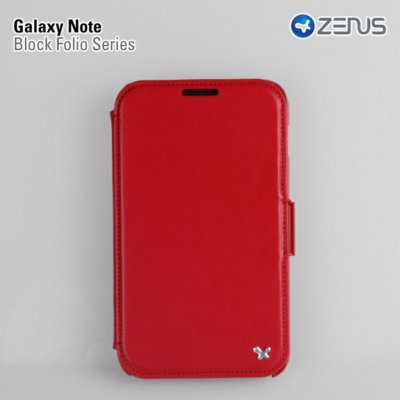 Чехол Zenus Masstige Block Folio для Samsung Galaxy Note N7000 красный