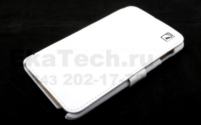Чехол кожаный Icarer для Samsung Galaxy Note N7000 белый