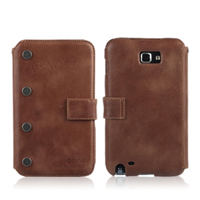 Чехол кожаный Zenus Prestige Vintage G-note Diary для Samsung Galaxy Note N7000 винтажно-коричневый