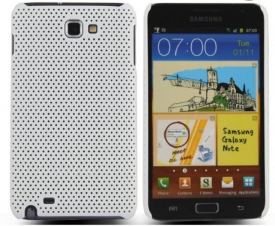 Чехол пластиковый перфорированный для Samsung Galaxy Note N7000 белый