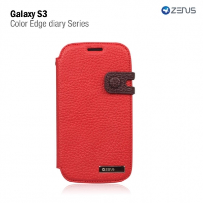 Чехол Zenus Masstige Color Edge Diary для Samsung Galaxy SIII I9300 красный