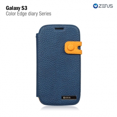 Чехол Zenus Masstige Color Edge Diary для Samsung Galaxy SIII I9300 темно-синий