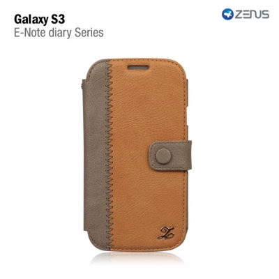Чехол Zenus Masstige E-note Diary для Samsung Galaxy SIII I9300 Camel коричневый