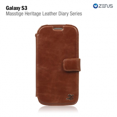 Чехол Zenus Masstige Heritage Diary для Samsung Galaxy SIII I9300 коричневый