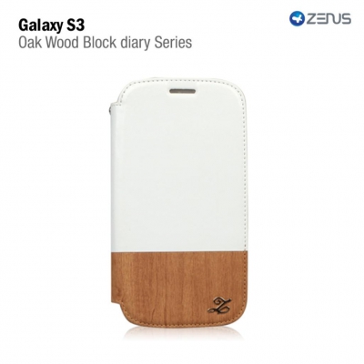 Чехол Zenus Masstige Oak Wood Block Diary для Samsung Galaxy SIII I9300 Camel коричневый
